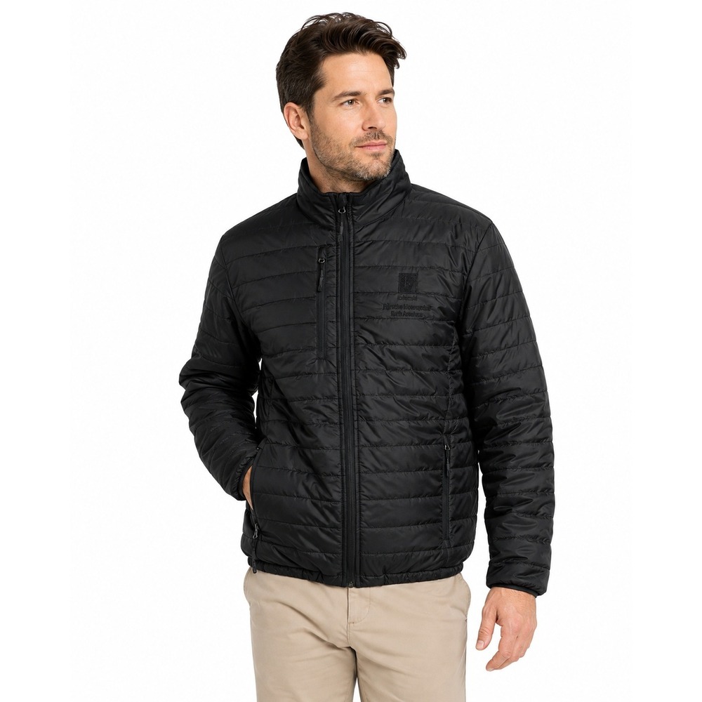 Port Authority Black Lightweight Quilted Jacket Mens Corporate Logo Full Zip | L